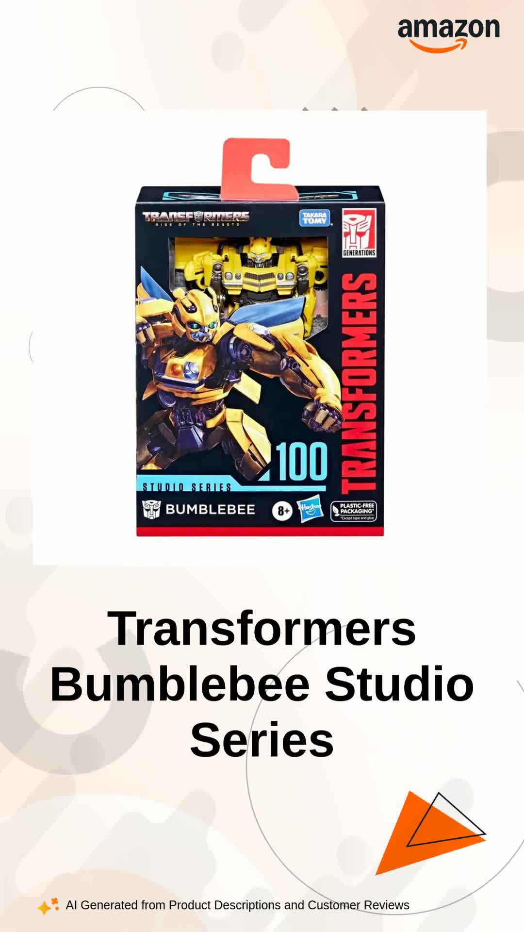 Buy TRANSFORMERS Toys Studio Series Deluxe Class 100 Bumblebee Toy
